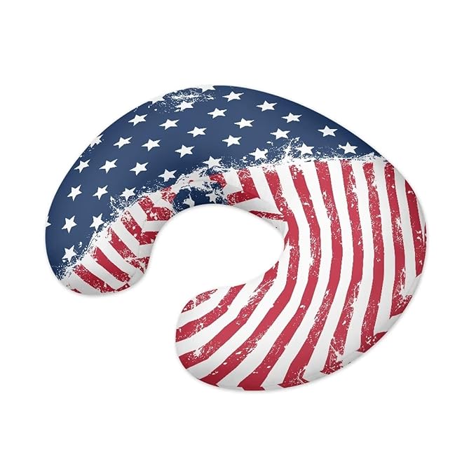 American Flag Washable Nursing Pillow Case for Newborn Soft Comfortable Breastfeeding Nursing Pillow Slipcover with Hidden Zipper, Easy to Put On & Take Off for Home Decor