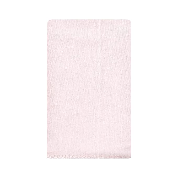 Hudson Baby Unisex Baby Cotton Flannel Burp Cloths, Pink Tulips, One Size