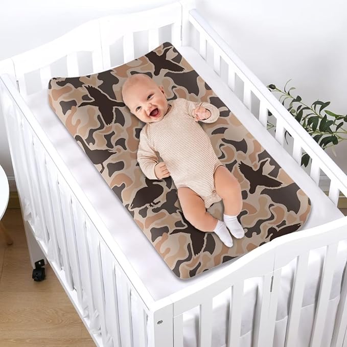 Pink Camo Diaper Change Table Covers Hunting Duck Changing Pad Cover for Baby Breathable Changing Mat Cover for Baby Girls Boys Gift for Friends