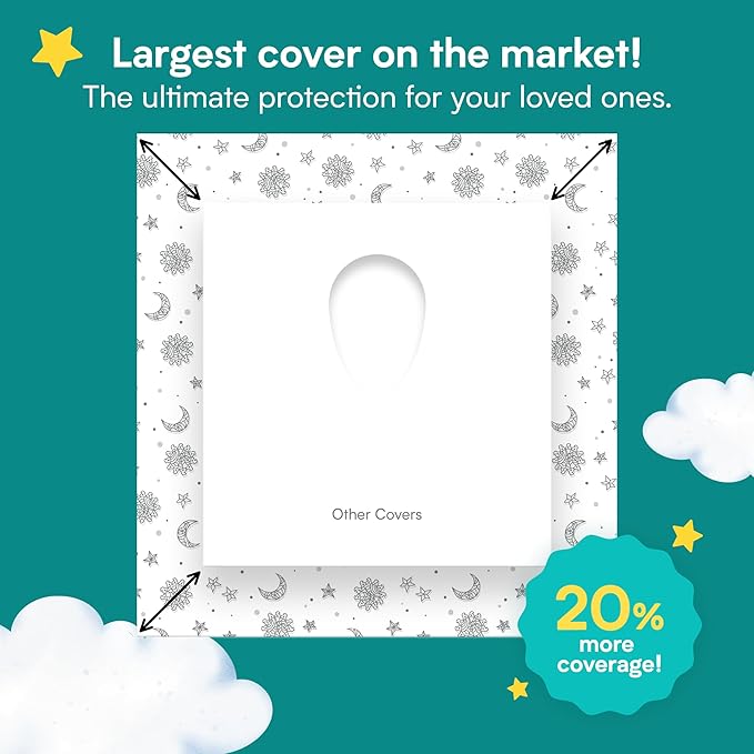 Eli with Love 20 Pack Extra Large Disposable Toilet Seat Cover (Boho) – Toddler Toilet Covers for Full Coverage On Toilet or Potty – Ideal Travel Toilet Seat Covers for Kids and Adults