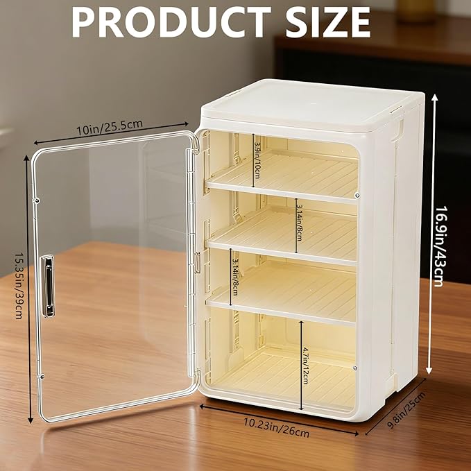 Baby Bottle Organizer, 3/4 Tier Bottles Storage Organizer, Baby Bottle Drying Rack for Bottles, Pacifiers,Pump Parts, Clear Station Organize Container for Bathroom, Cabinet, Pantry, Vanity, Countertop