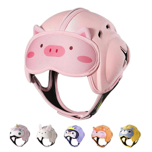 Mambobaby Baby Head Protector Helmet for Crawling and Walking, Breathable Soft Helmet, Ultra-Lightweight & Adjustable, Prevents Bumps Safety Helmet for Infants Toddlers 6-24 Months (Pink Piggy)