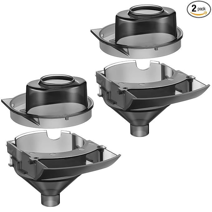 2 Sets Replacement Funnel Compatible with Baby Brezza Replacement Parts Funnel and Cover Baby Formula Dispenser, Grey