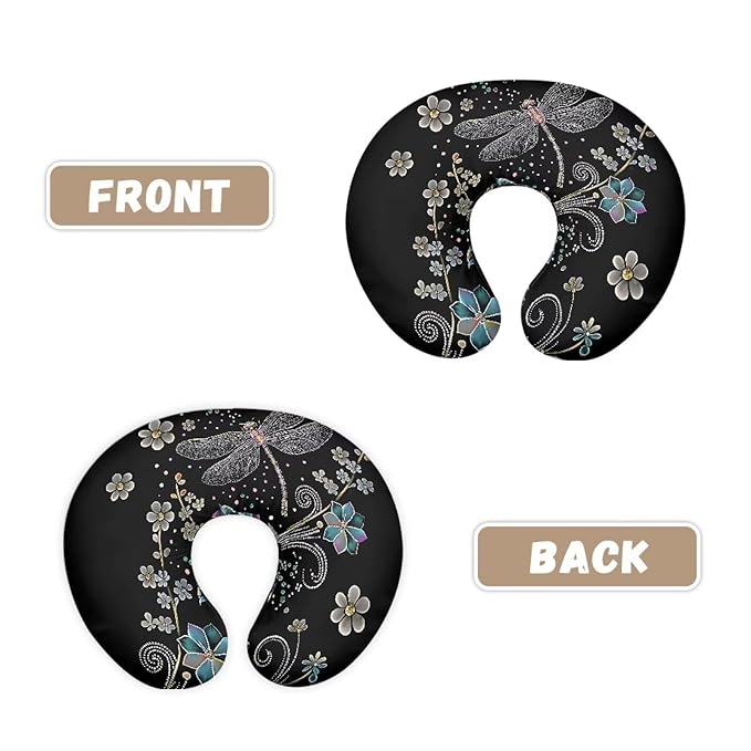 Nursing Pillow Cover Slipcover for Breastfeeding Pillows Dragonfly Flower Comfortable Fit On Standard Infant Nursing Pillows Quick-Dry Fabric