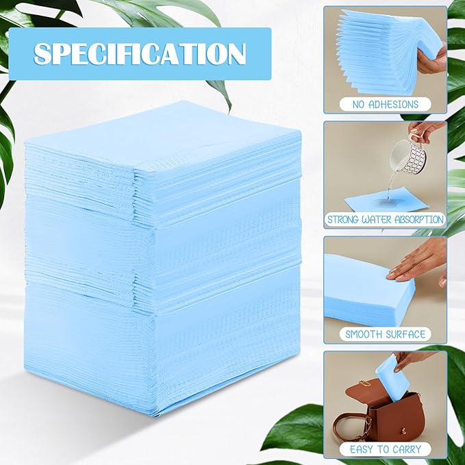 Mixweer 1000 Pcs Baby Disposable Changing Pads 13 x 18 Inch Quick Absorb Blue Diaper Changing Table Pads Sanitary Liners Soft Waterproof for Baby Child Adult Pets Travel Change Stations