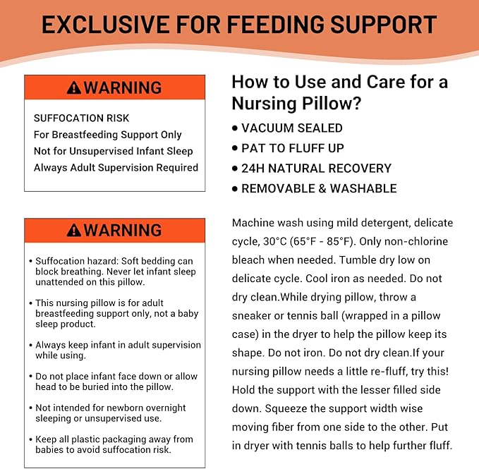 AMASKY Nursing Pillow for Breastfeeding and Bottle Feeding, Ergonomic Support for Mom and Baby, Removable Washable Cover(Navy Blue), Pallet of Product