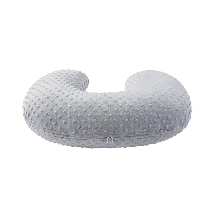 Nursing Pillow Cover, Breastfeeding Pillow Slipcover Snugly Fits for Nursing Pillow for Baby Boys and Girls, Premium Quality Microfiber, Ultra Soft Comfortable (Gray)