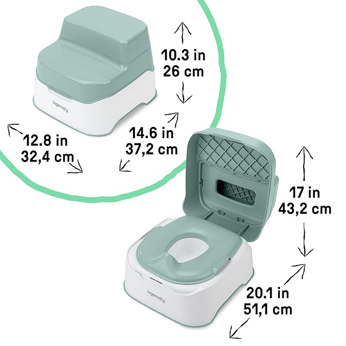 Ingenuity Prepare to Potty 3-in-1 System - Potty Training Toilet, Topper, Step Stool, Easy Setup, for Toddlers Ages 18 Months+ (Pack of 2)