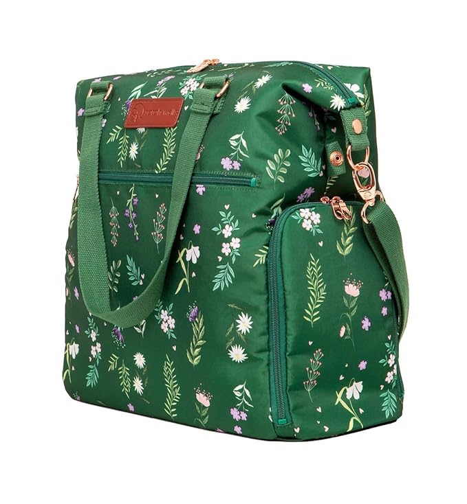 Sarah Wells Lizzy Breast Pump Bag – Stylish Pump Tote with Insulated Cooler Pocket, Laptop Sleeve – Fits Portable Pumps & More – Easy-Clean, Lightweight Breastfeeding Bag (Olive You)