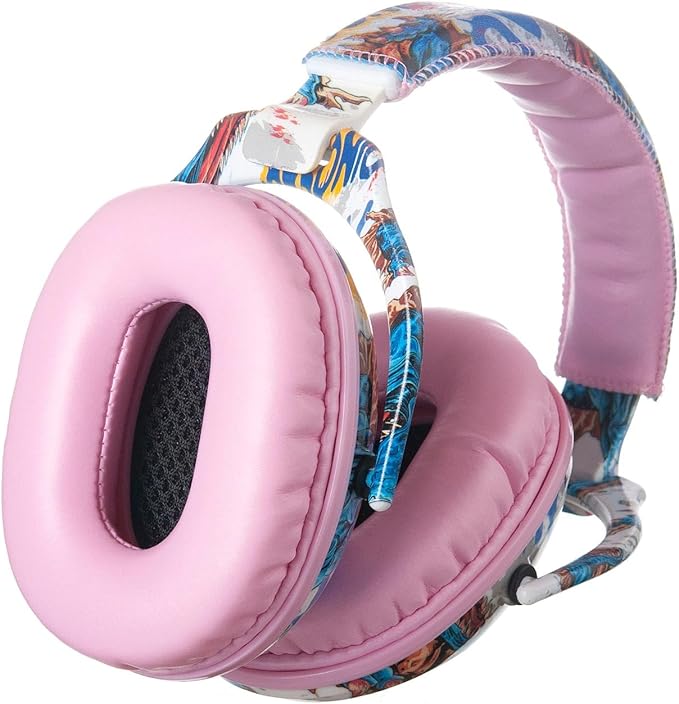Kids Hearing Protection,25dB NRR Noise Reduction,Sound Proof for Kids,Toddler,Safety Earmuffs for Concert,Airplane,Autism,Monster Jam,Travel,School- Pink Dinosaur