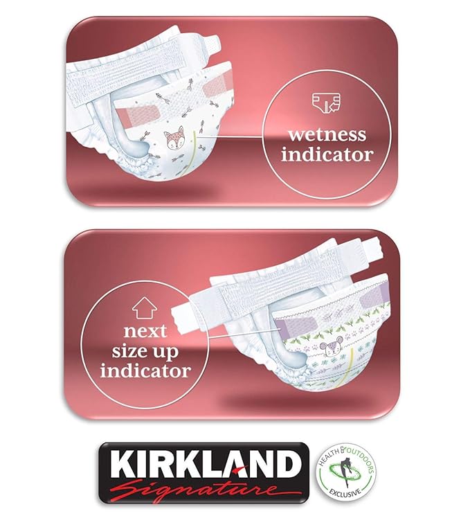 Kirkland Signature Diapers Size 1 (Up to 14 Pounds) 192 Count W/Exclusive Health and Outdoors Wipes