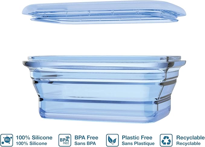 Minimal Reusable Silicone Food Storage Containers