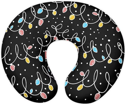 Christmas Lights Nursing Pillow Cover for U-Shaped Feeding Pillow Soft Nursing Pillow Case Hidden Zipper Design Skin-Friendly