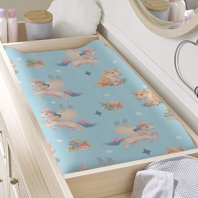 Changing Pad Covers for Boys Girls Carddle Sheet Set for Baby Boys Girls Breathable & Washable Cover