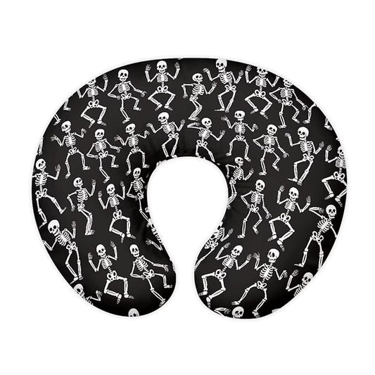 Skeleton Nursing Pillow Cover, Baby Shower Pillow Covers for Bottle and Breastfeeding, Breast Feeding Pillows for Babies Girls Boys