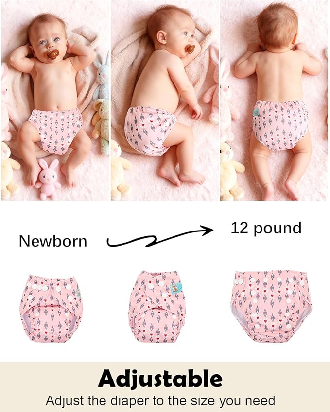 ALVABABY Baby Pocket Newborn for Less Than 12pounds Baby Snaps Cloth Diapers Nappy 6pcs with 12 Inserts 6SVB128