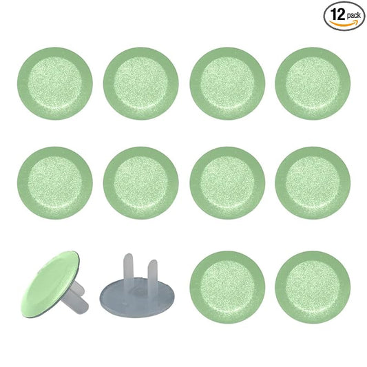 Pure Mint Green Color Outlet Covers Baby Proofing Child Proof Plug Covers for Electrical Outlets Easy Install Outlet Plug Covers