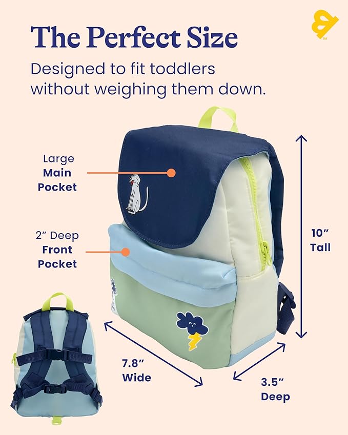 Goldbug Adventure Backpack + Safety Harness for Toddlers - Blue