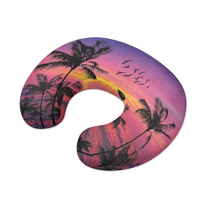 Forchrinse Hawaiian Palm Tree Red Sky Nursing Pillow Cover for Baby Boys Girls,Soft Breastfeeding Pillow Cover Infant Feeding Cushion Cover Washable
