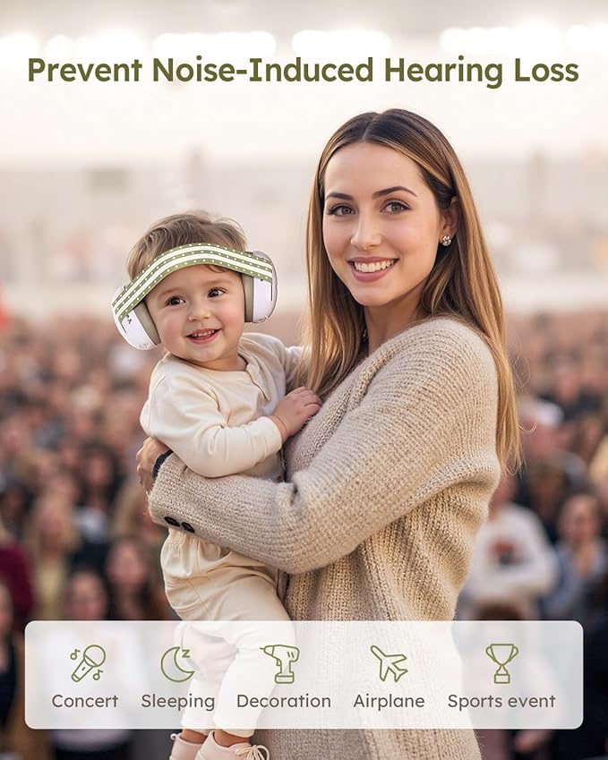Yoofoss Baby Ear Muffs Noise Protection for Infants Up to 36 Months - Noise Cancelling Headphones for Ear Protection