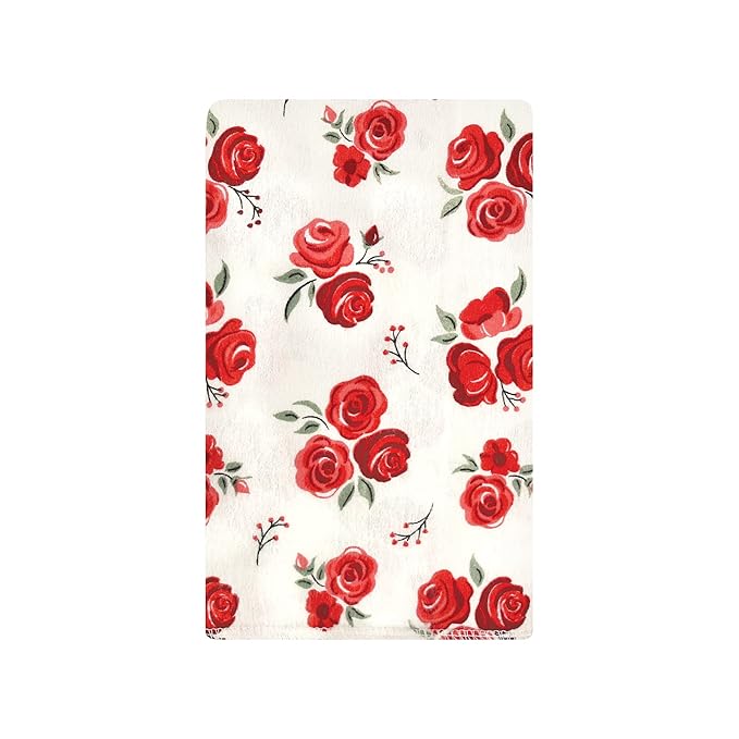 Hudson Baby Unisex Baby Cotton Flannel Burp Cloths, Rose Leopard, One Size