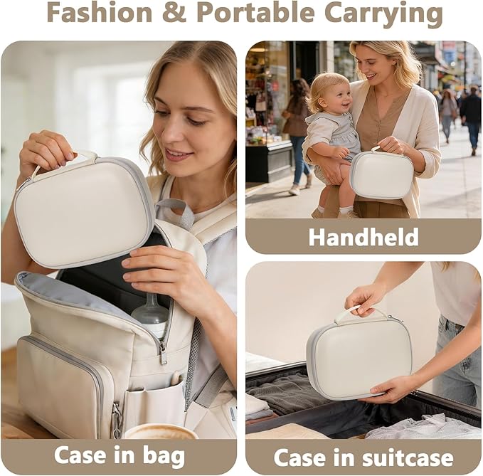 Breast Pump Carrying Case for Momcozy & Willow,Wearable Breast Pump Bag for eufy Security/Paruu/OTEEIDA/Nuliie/Medela and More Hands Free Breast Pump Travel Pumping Bag with Waterproof Removable Tray