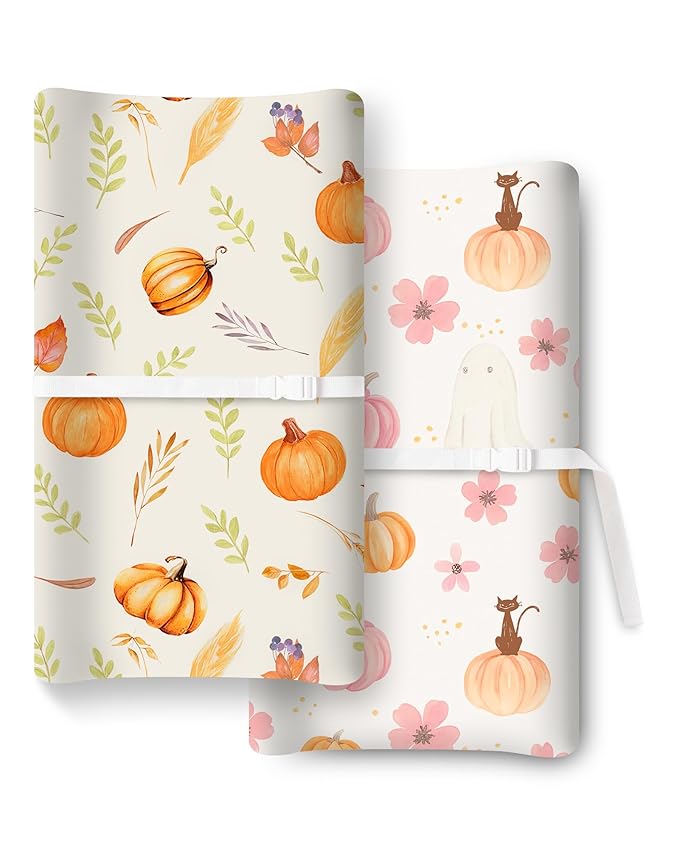 Extra Stretchy Changing Pad Cover, Ultra Soft Premium Jersey Knit Changing Pad Sheets, Unisex for Boys Girls, Fits All Standard Changing Tables/Dresser Tops - 2 Pack