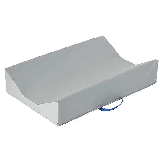 FDP SoftScape Ultra-Soft Daycare Baby and Infant Contoured Changing Pad, Non-Slip Bottom, Built-In Handle Easy to Transport Travel - Gray/Light Gray