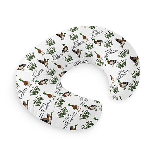 HawSkgFub Little Duck Hunter Mallard Hunting Nursing Pillow Cover for Baby Boys Girls, Wild Animal Reed Breastfeeding Pillow Slipcover, Nursing Pillowcase for Newborn Infant, Cover Only