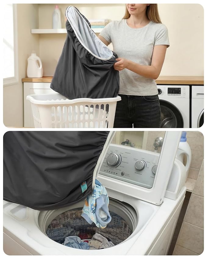 ALVABABY 2 Pack Reusable Diaper Pail Liner for Cloth Diaper, Rubbish Bag, Laundry, Fits 13.3 Gallon Trash Can and Diaper Pails, Kitchen Garbage Cans