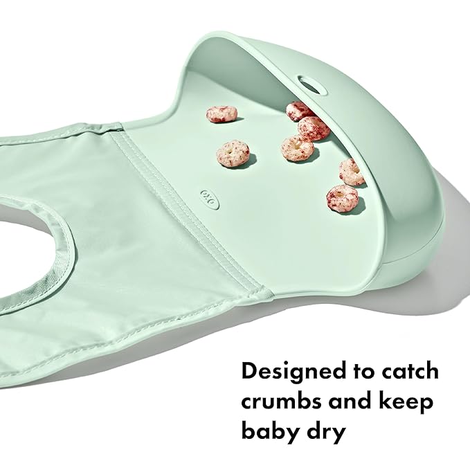 OXO Tot Roll-Up Bib - 2 Pack - Drizzle and Opal