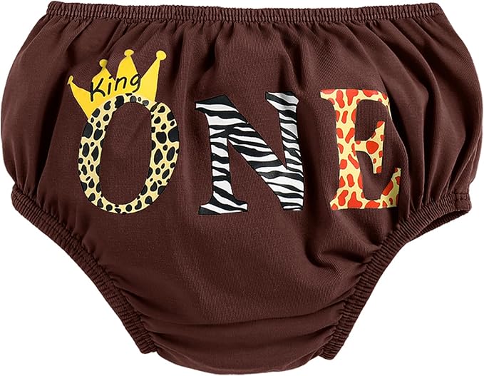 IMEKIS Baby Boys 1st Birthday Diaper Covers Wild One Dinosaur Space Shorts Cake Smash Photo Shoot Bloomers Casual Pants