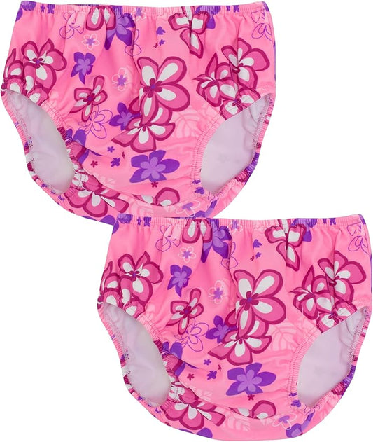 Tuga Girls Reusable Swim Diapers, UPF 50+ Sun Protection Swimsuit
