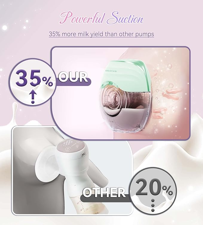 Electric Breast Pump Wearable Models GLE10, Hands Free Breast Pump, Invisible & Lightweight Design, 3 Modes & 8 Levels, Portable Electric with 19/21/24mm Options, Includes Travel Suitcase(Blue 2PCS)