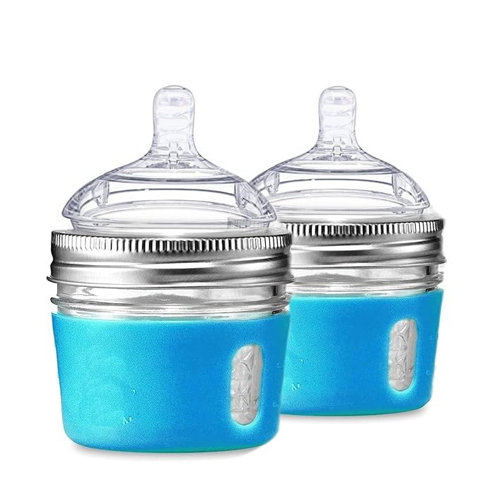 YeeBeny Mason Jar Bottle Nipples, Pacifier Mason Can Lid BPA Free Baby Bottles Nipples Lid Suitable for 7cm Mason jar, Turn Any Mason Jar into a Baby Bottle