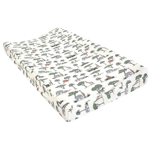Hudson Baby Unisex Baby Changing Pad Cover, Going On Safari, One Size
