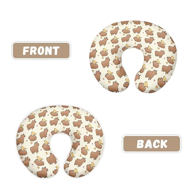 Capybara Nursing Pillow Cover for Baby Boy Girl Slipcover for Breastfeeding Pillows, Soft and Stretchy Safely Breastfeeding Pillow Cover Breathable and Washable