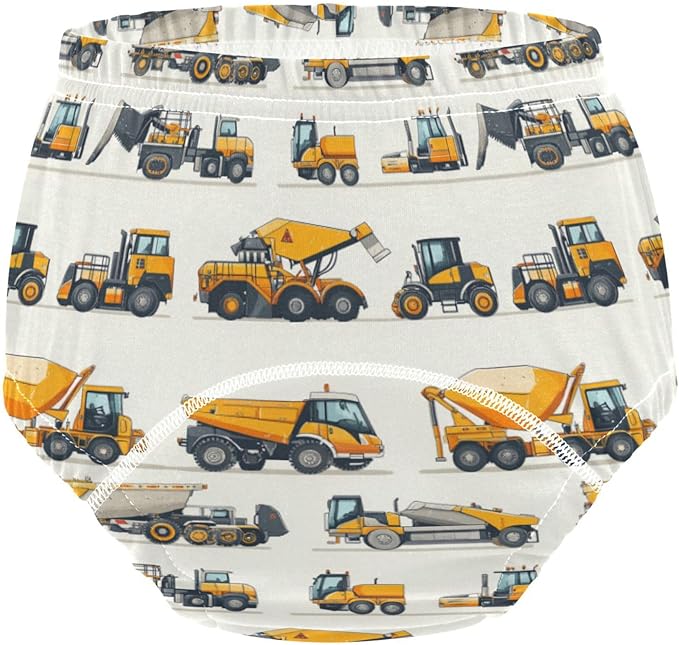 Baby Toilet Training Pants Reusable Shorts Underwear for Infant 2T Construction Vehicles