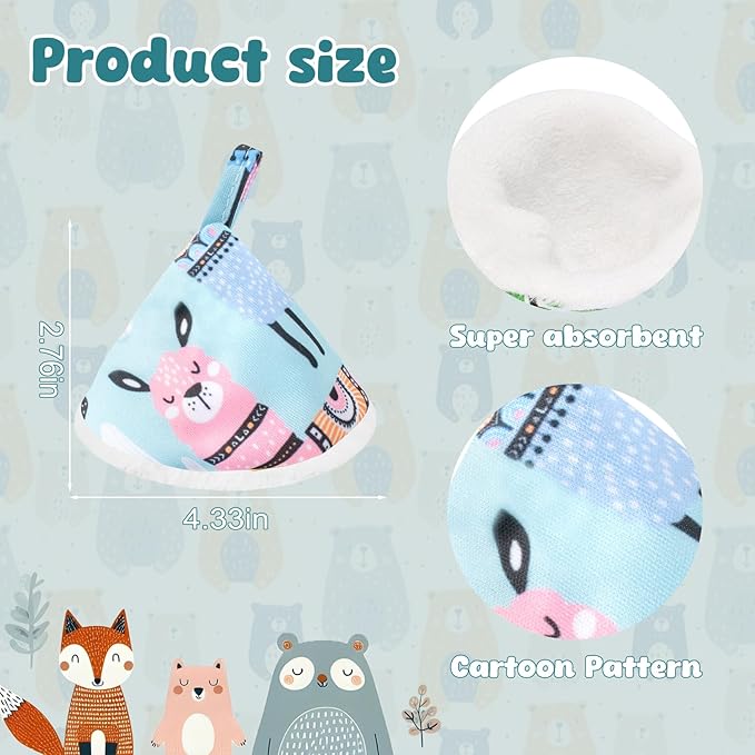 6 Pcs Pee Covers for Baby Boys, Strong Water Absorption Reusable Flannel Peepeeteepe Baby Boy with Hanging Loop, Strong Absorbent Pee Shield Pee Tent for Diaper Changes (6Pcs-Blue)