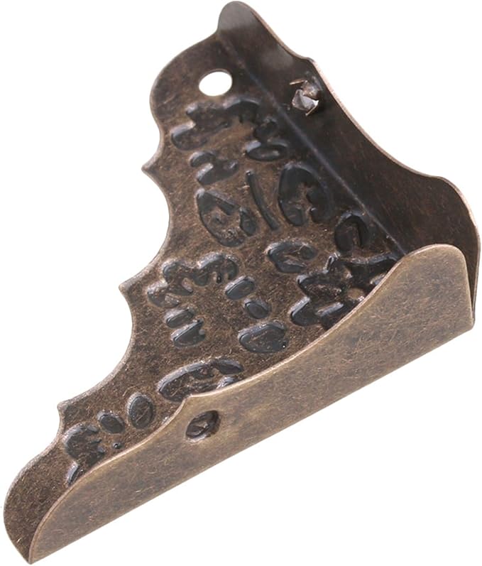 Vintage Antique Decorative Corner Guards Desk Cover Bronze Pack of 20