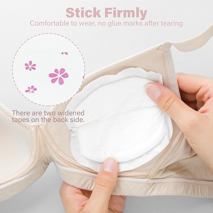 Disposable Breast Pads Nursing, Super Soft & Ultra Absorbent Breastfeeding Pads - Leak-Proof, Ultra Thin Stay-Dry Nursing Pads for Milk Leakage Protection - 200 Count (White)