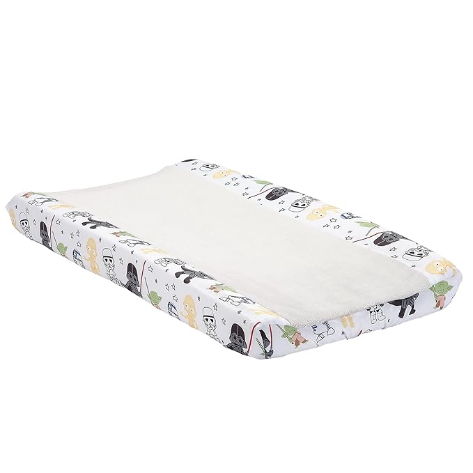 Lambs & Ivy Star Wars Classic Changing Pad Cover - Yoda/Darth Vader/R2-D2/C-3PO