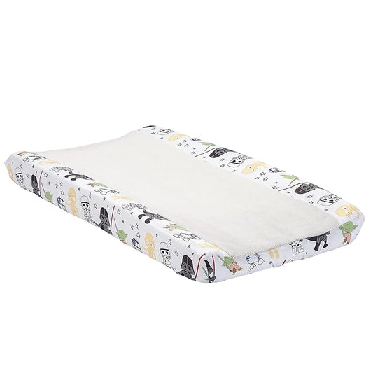 Lambs & Ivy Star Wars Classic Changing Pad Cover - Yoda/Darth Vader/R2-D2/C-3PO