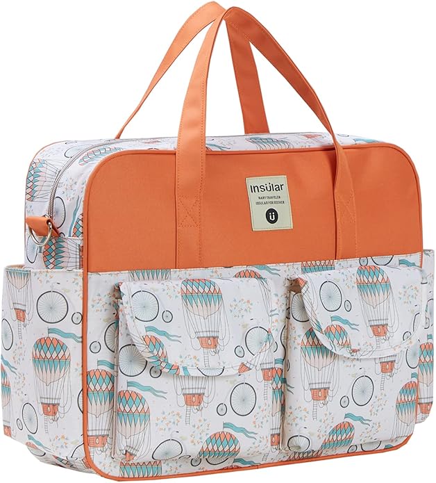 Kamay's Mummy Shoulder Bag Diaper Bag Chic Nappy Changing Bag Tote/Messenger Style Large with Changing Mat, Adjustable Straps