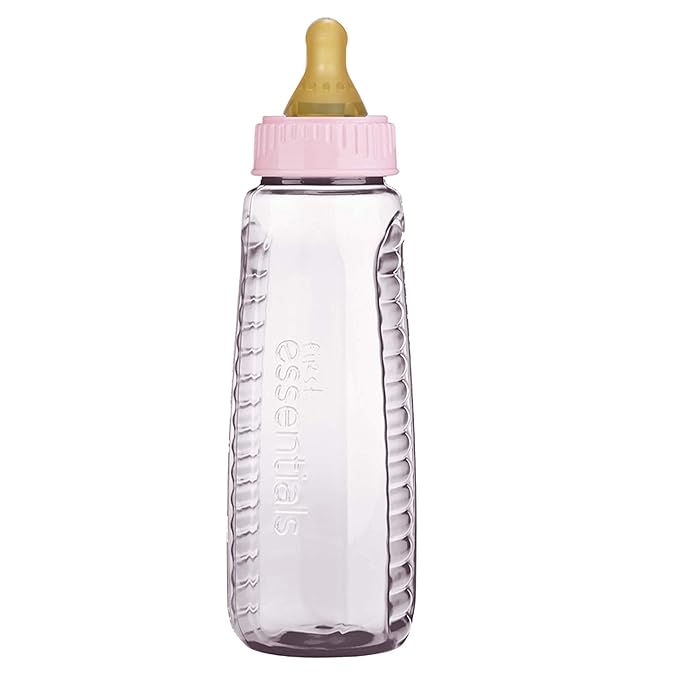 NUK - Gerber First Essentials Clearview Bottle in Assorted Colors with Latex Nipple, 9-Ounce