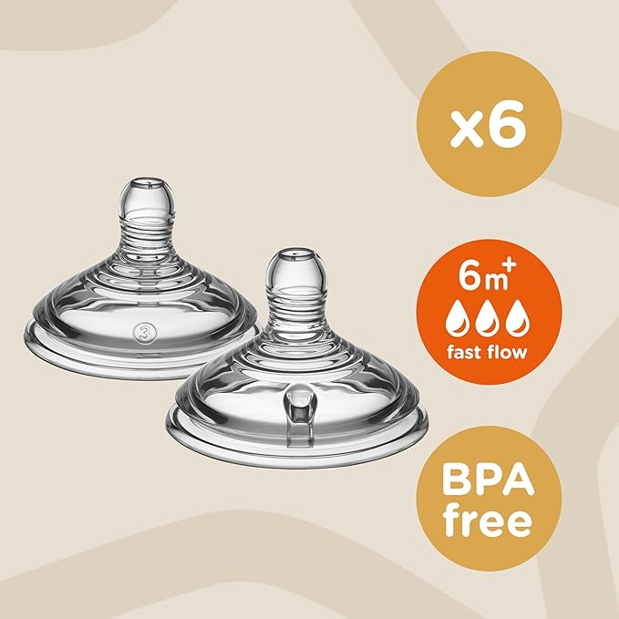 Tommee Tippee Closer to Nature Baby Bottle Nipples, Fast Flow & Closer to Nature Soft Feel Silicone Baby Bottles, Breast-Like Nipples, Anti Colic, Stain and Odor Resistant, 9oz, 2 Count