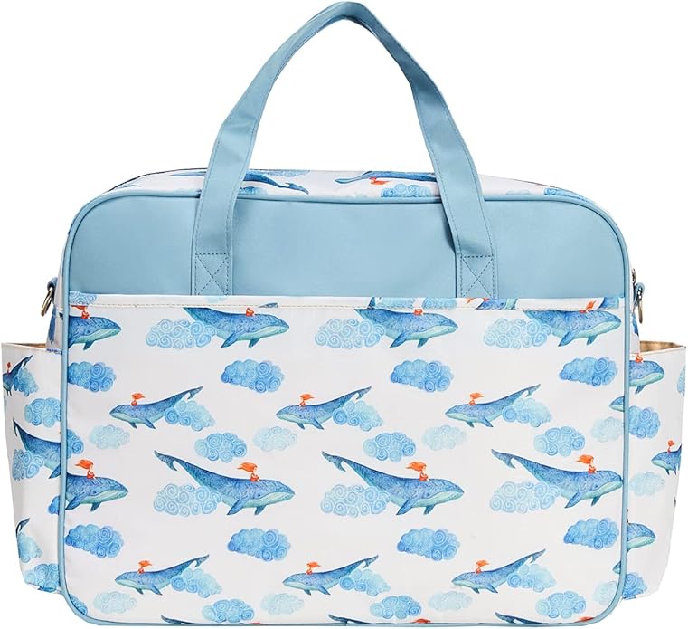 Kamay's Mummy Shoulder Bag Diaper Bag Chic Nappy Changing Bag Tote/Messenger Style Large with Changing Mat, Adjustable Straps