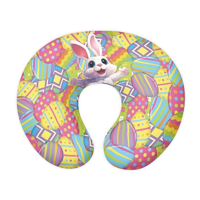 Easter Bunny Eggs Nursing Pillow Cover Case Breathable Cozy Breastfeeding Pillow Slipcover for Baby Boys & Girls Removable Nursing Pillow Cover for Home Sofa Decor