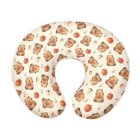 Fruit and Music Capybara Breastfeeding Pillow Cover Slipcover for Breastfeeding Pillows, Soft and Stretchy Safely Breastfeeding Pillow Cover Baby Essentials
