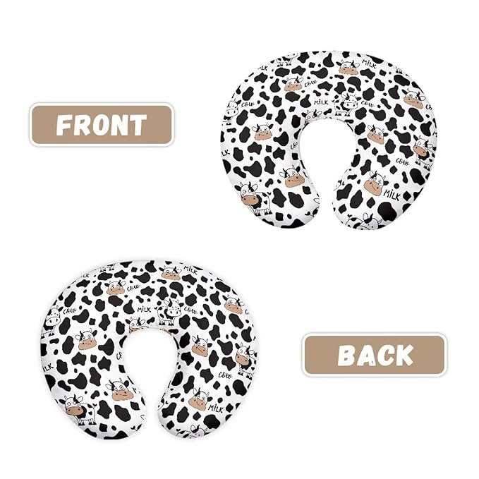 Cartoon Cow Print Nursing Pillow Cover for Breastfeeding Pillow, Soft and Cozy Nursing Pillow Slipcovers, Sung Fits Nursery Pillow